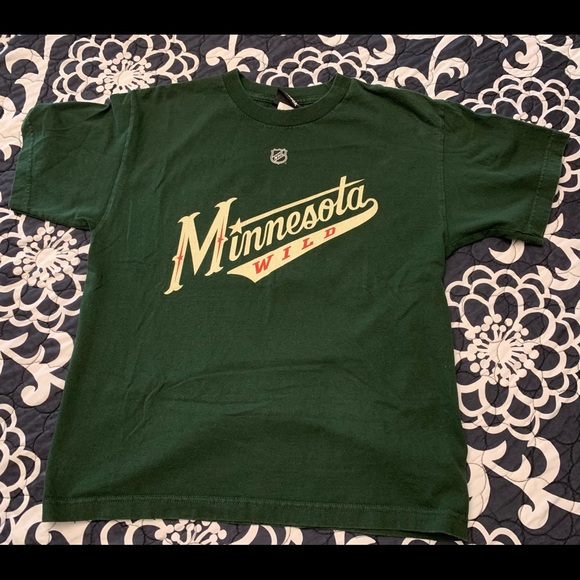 Reebok Minnesota Wild NHL Green T Shirt Size Small - Picture 2 of 4
